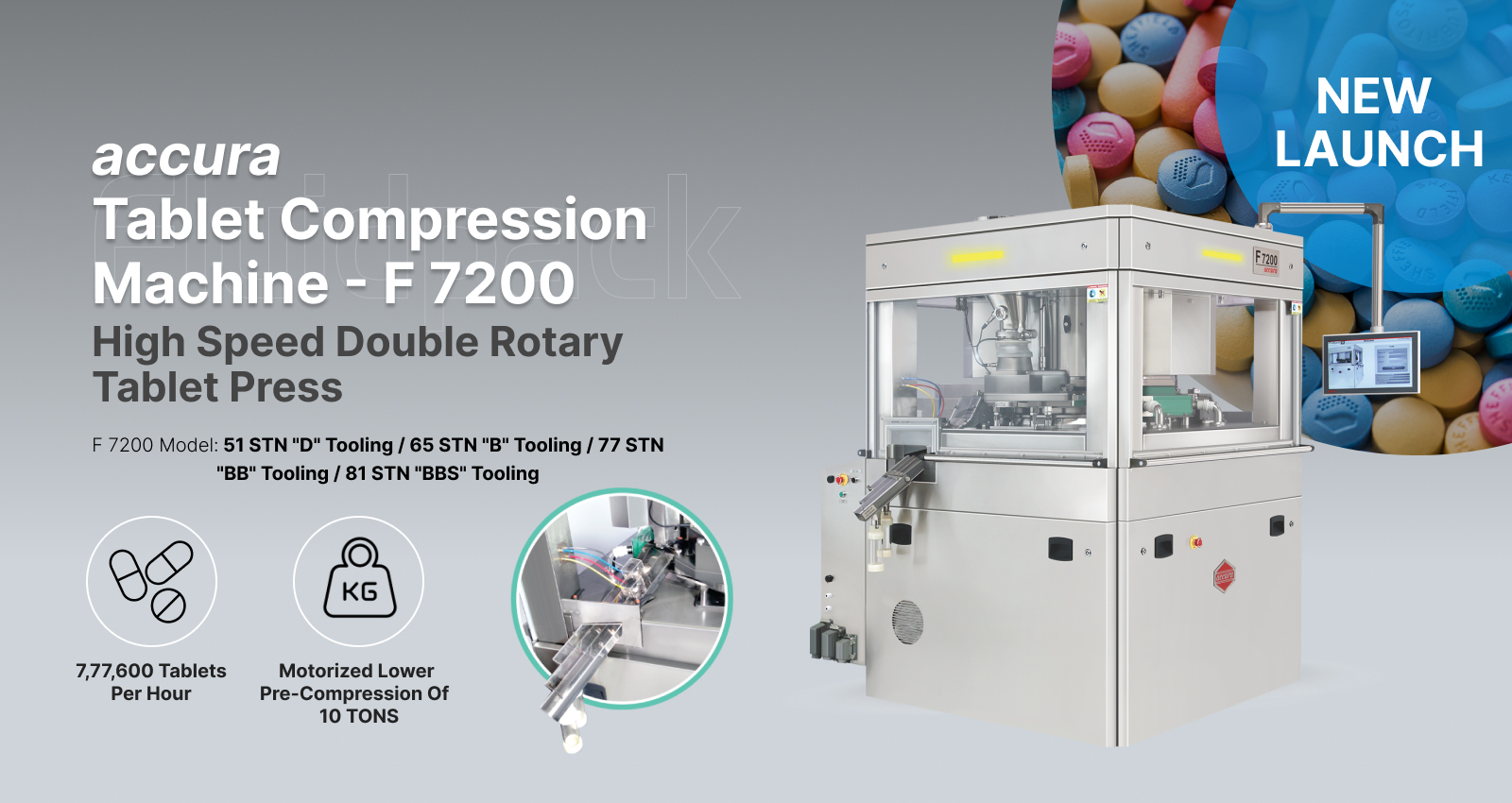 F7200 High Speed Double Rotary Tablet Press
