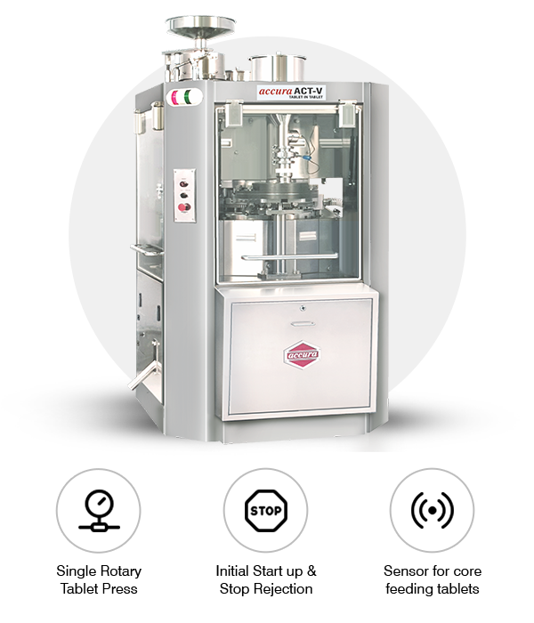 ACT-V Tablet In Tablet Single Rotary Tablet Press